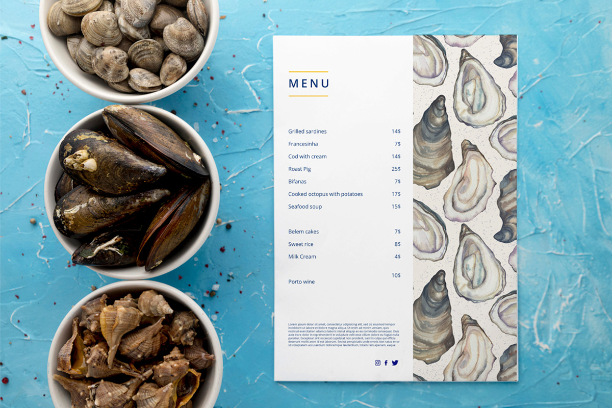 Wine&Oysters watercolor set, an Illustration by PS_patterns (Photo 4 of 4)