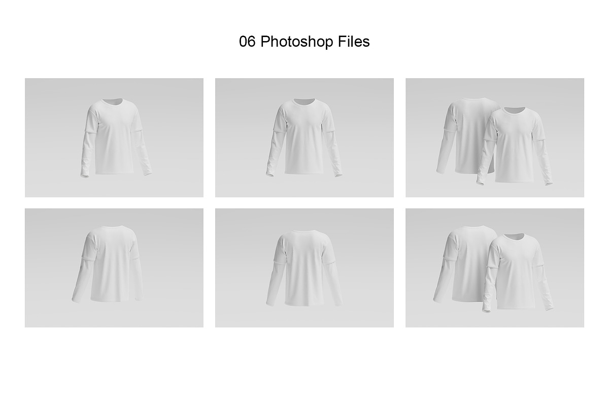 Double Layer Long Sleeve T-shirt, a Shirt Mockup by Momogi (Photo 8 of 8)