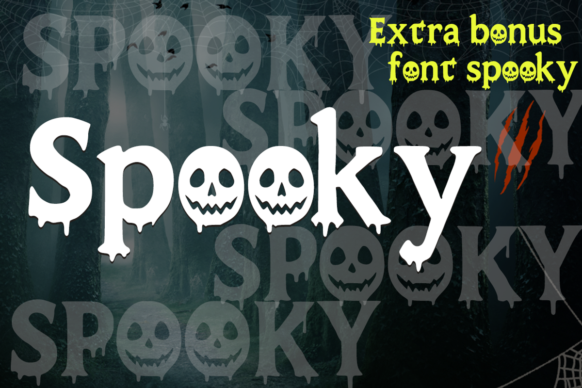 Giola script + Extra font spooky, a Script Font by cocodesign (Photo 7 of 8)