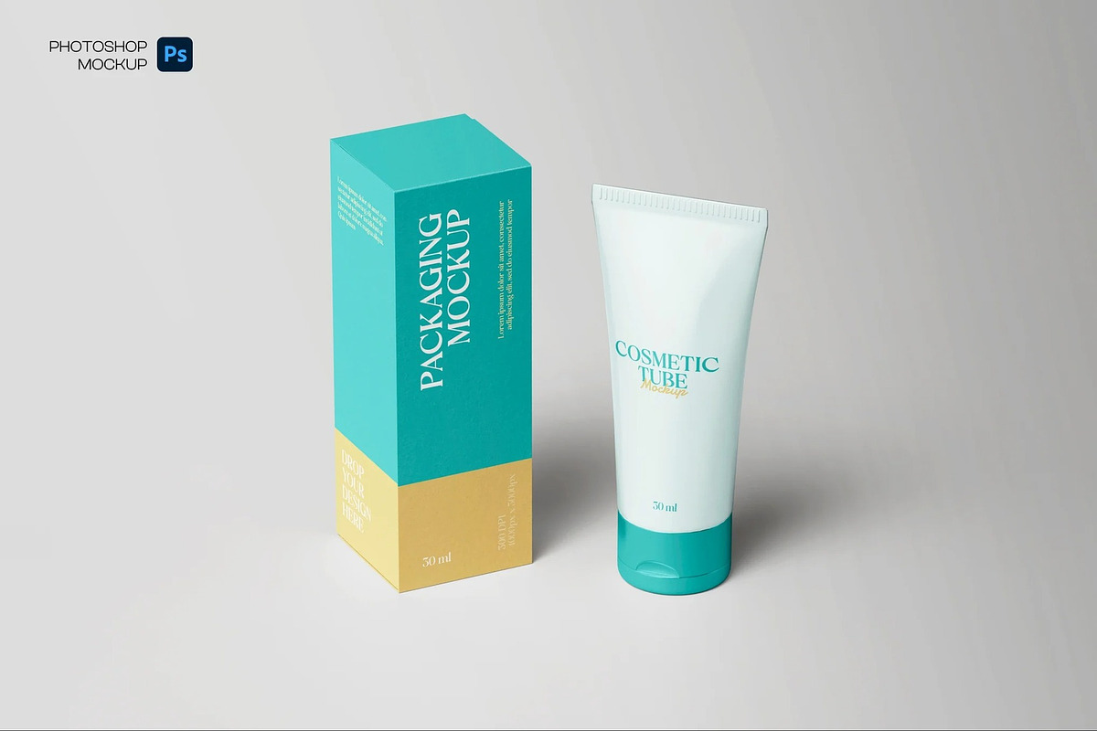 Cosmetic Tube Mockup, a Packaging Mockup by Hubzway (Photo 2 of 4)