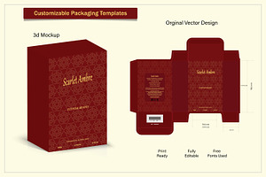 Perfume box Design 3d mock-up