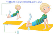 Yoga Kids Clipart, an Illustration by AnimadDesign (Thumbnail 6 of 10)