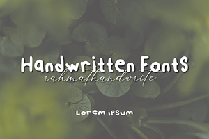 Handwritten Fonts