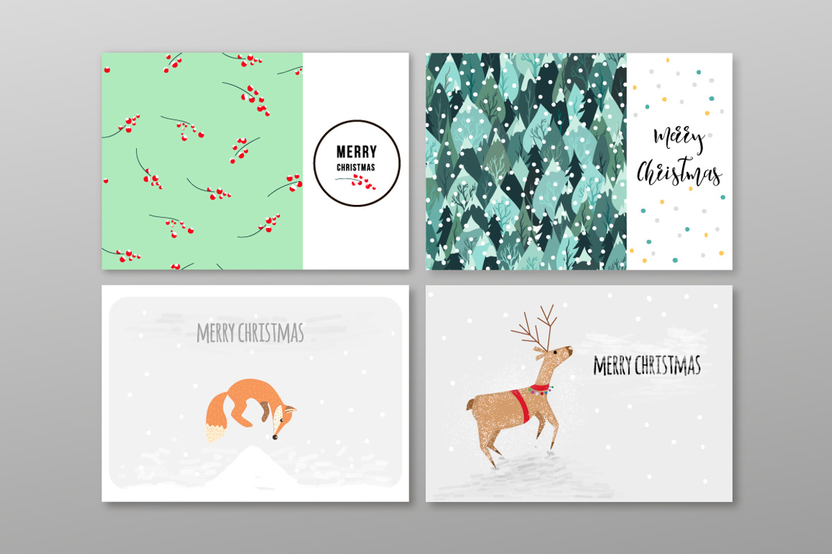 Christmas cards | vector & raster, a Card Template by Artem Vorotnikov (Photo 2 of 9)