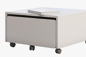 Storage Box With Casters 3d Model