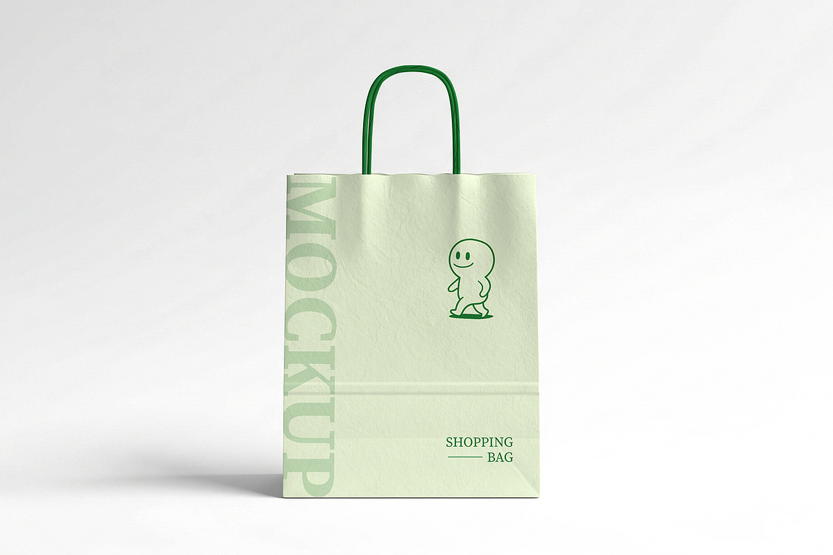 Paper Shopping Bag Mockup, a Packaging Mockup by PixelWink (Photo 3 of 3)