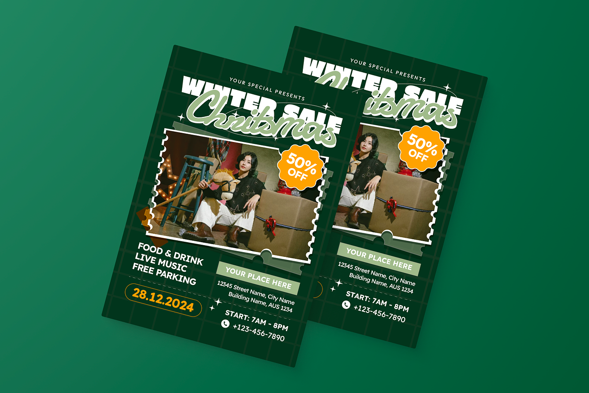 Winter Wonderland Sale Flyer, a Flyer Template by MMPixelCraft (Photo 4 of 6)
