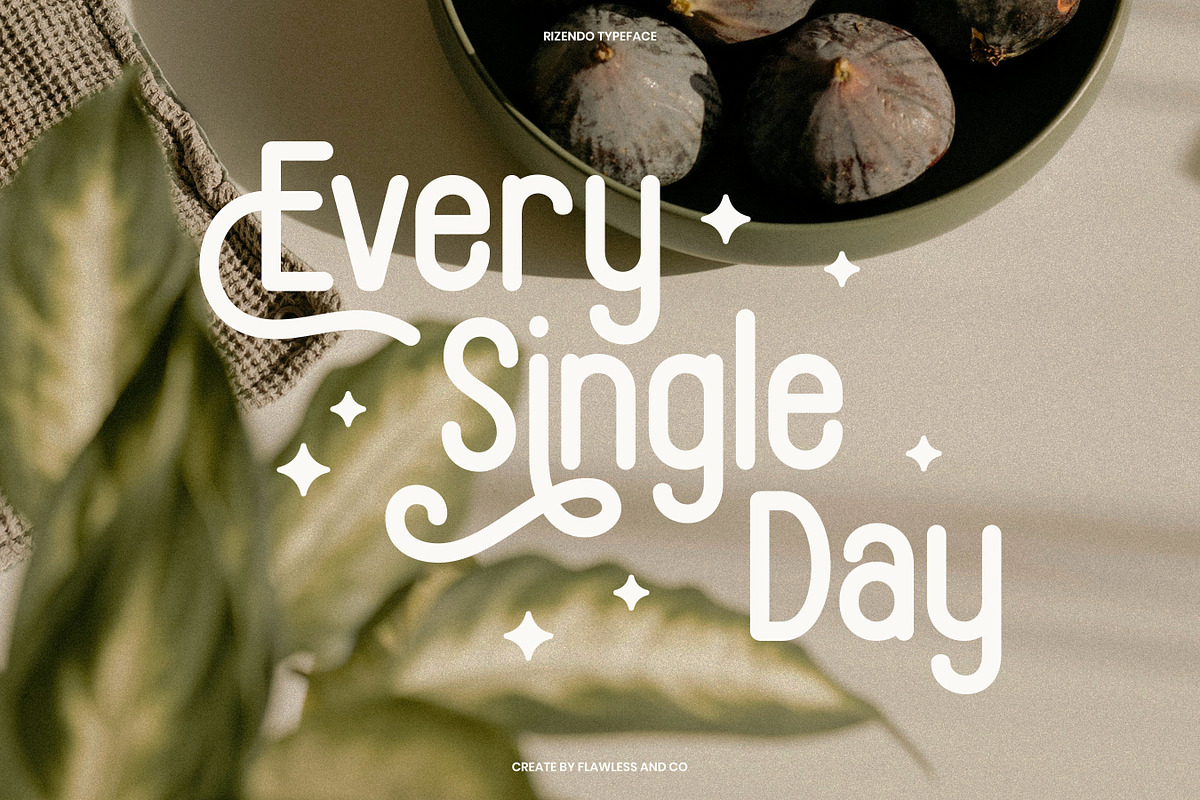 Rizendo - Monoline Font, a Font by Flawless And Co (Photo 8 of 10)