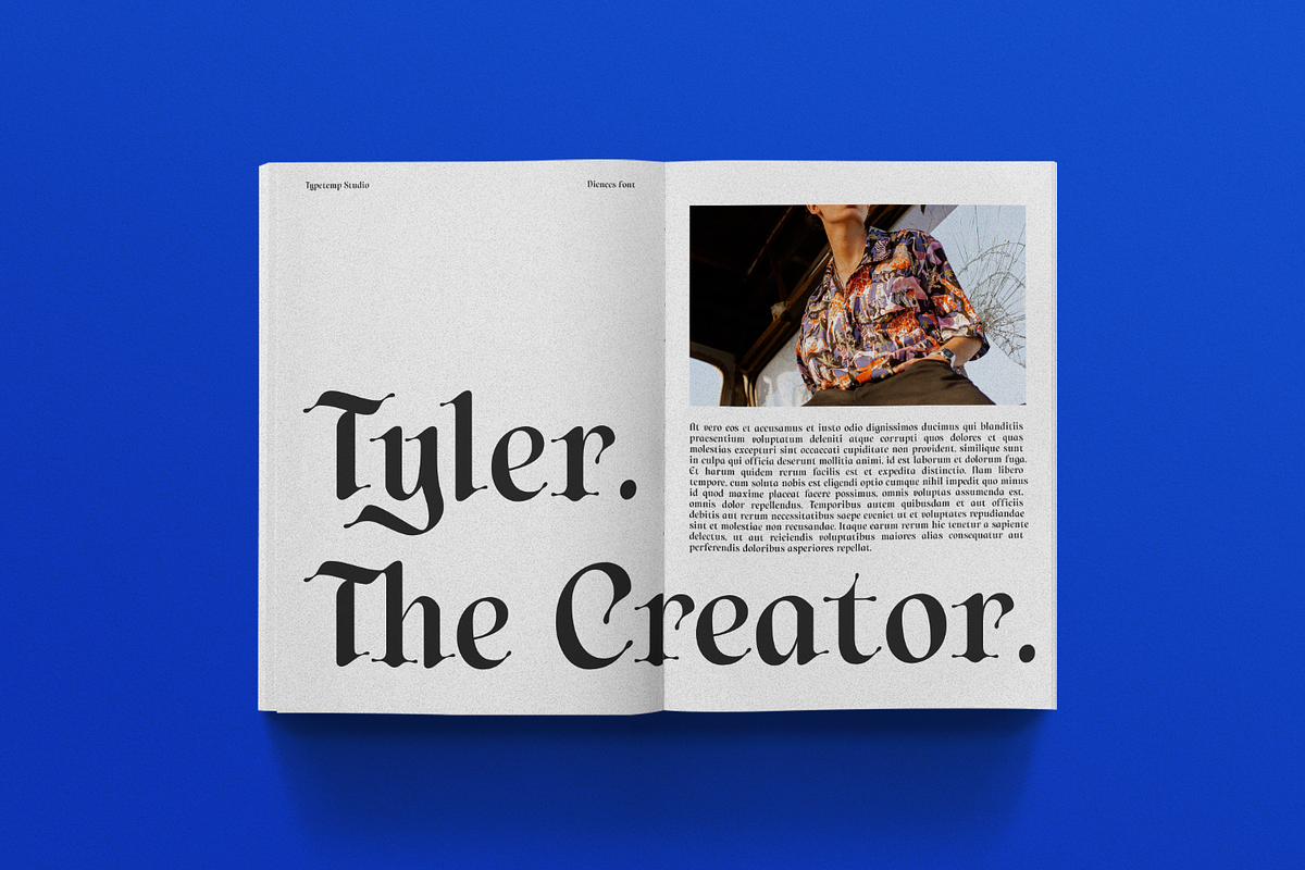 Diences Display Blackletter Font, a Blackletter Font by Typetemp Studio (Photo 12 of 19)