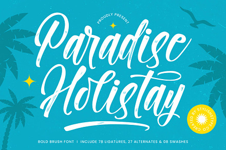 Paradise Holistay Bold Brush Font