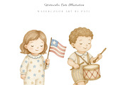 4th of July Baby Clipart Set, an Illustration by Pati Paints (Thumbnail 2 of 8)