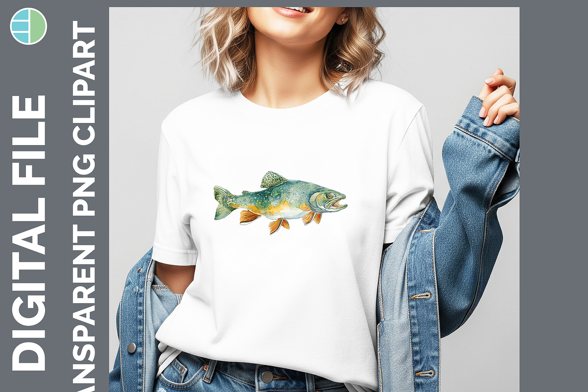 Lake Fish Clipart, 24 PNG Bundle, an Animal Illustration by Enliven Designs (Photo 2 of 8)