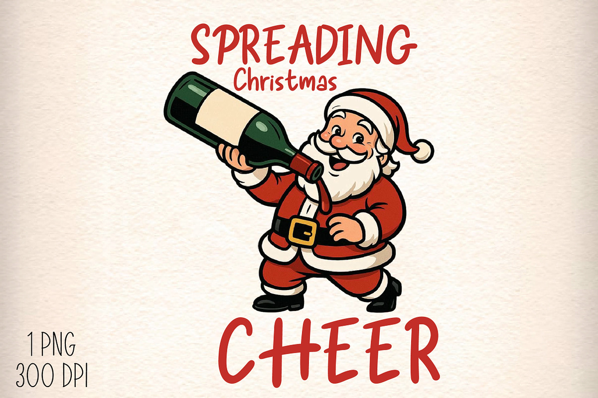 Funny Santa Claus Spreading PNG, an Illustration by Daily.Designs (Photo 1 of 5)