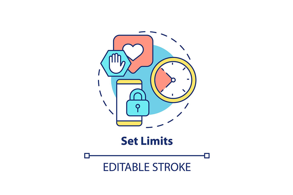 Set limits concept icon, an Outline Icon by IMG Visuals