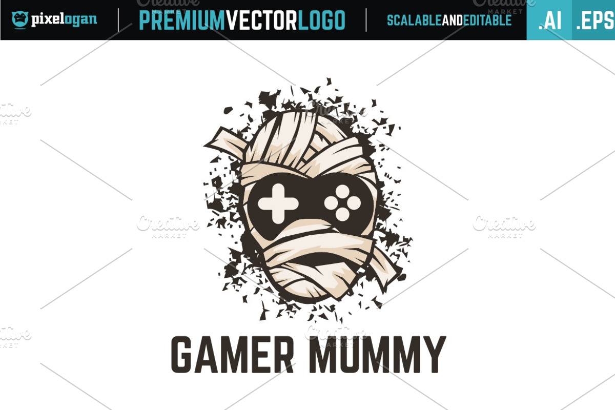 Gamer Mummy Logo, a Branding & Logo Template by pixelogan (Photo 1 of 3)