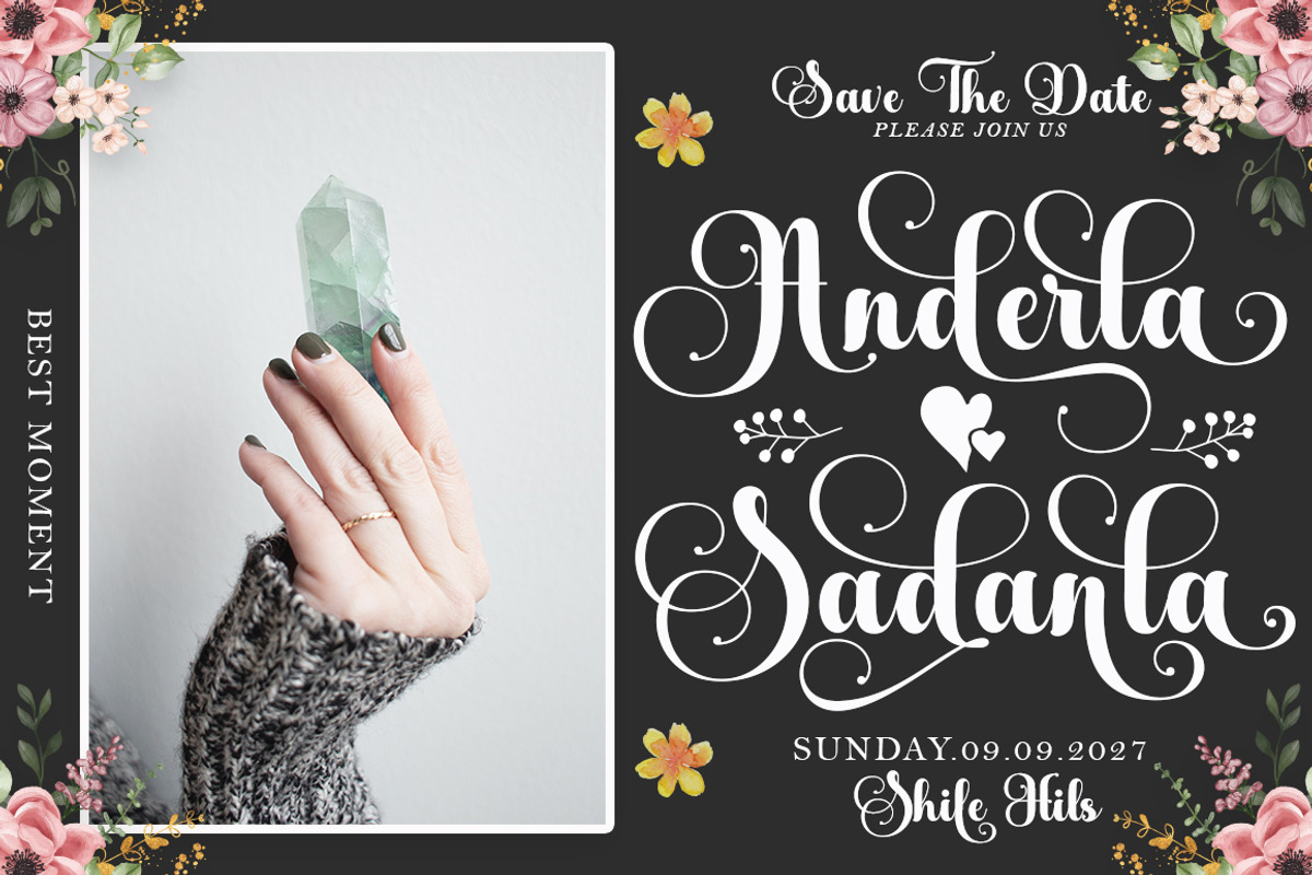 Antalea, a Script Font by IM Studio (Photo 6 of 12)