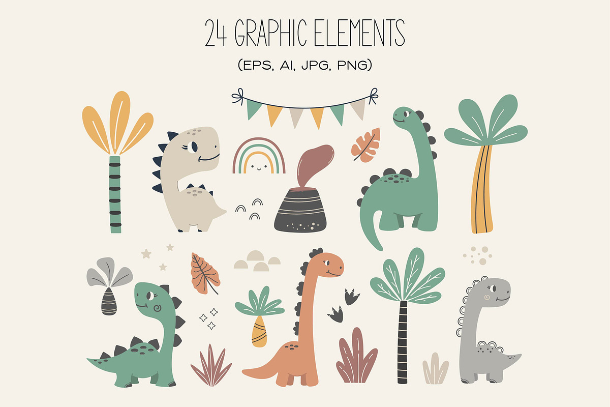 Baby Dino - Kids Font, a Sans Serif Font by EltaMaxArt (Photo 4 of 12)
