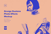 Grunge Duotone Photo Effects Pack, a Layer Style Add-On by Creative Veila (Thumbnail 2 of 12)