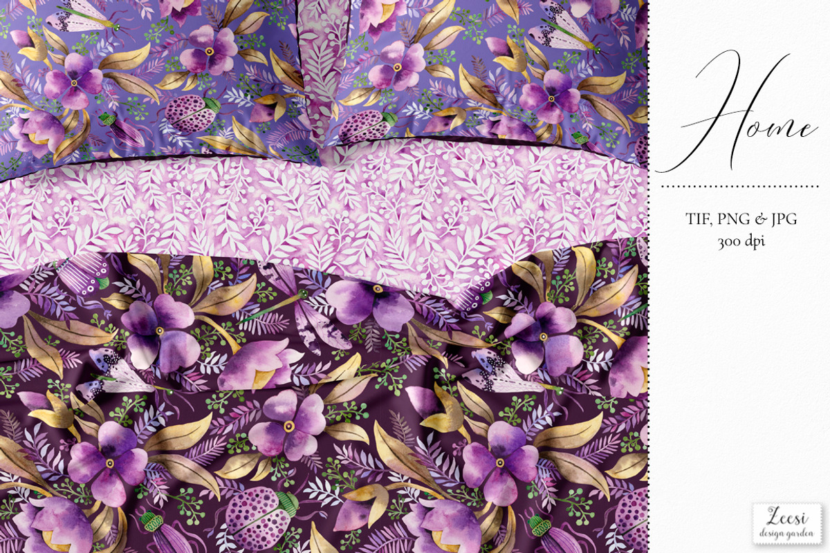 Violet Garden Patterns & Motifs, a Pattern Graphic by Zeesi Design Garden (Photo 5 of 11)