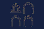 Elegant Art Deco 9 arches, a Decorative Illustration by Stanislav Kharchevskyi (Thumbnail 3 of 3)