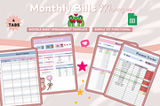 Monthly Bills Manager Spreadsheet, a Stationery Template by bellaROSEworkshop (Thumbnail 5 of 6)