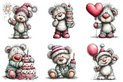 Whimsical Birthday Teddy Bear Clipar, an Illustration by Dream Creation (Thumbnail 2 of 6)
