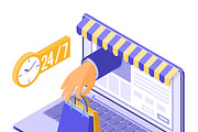 Online Internet Shopping Delivery, a Food Illustration by TAlex (Thumbnail 6 of 6)