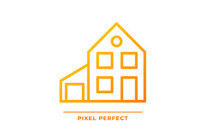 Simple house with garage icon