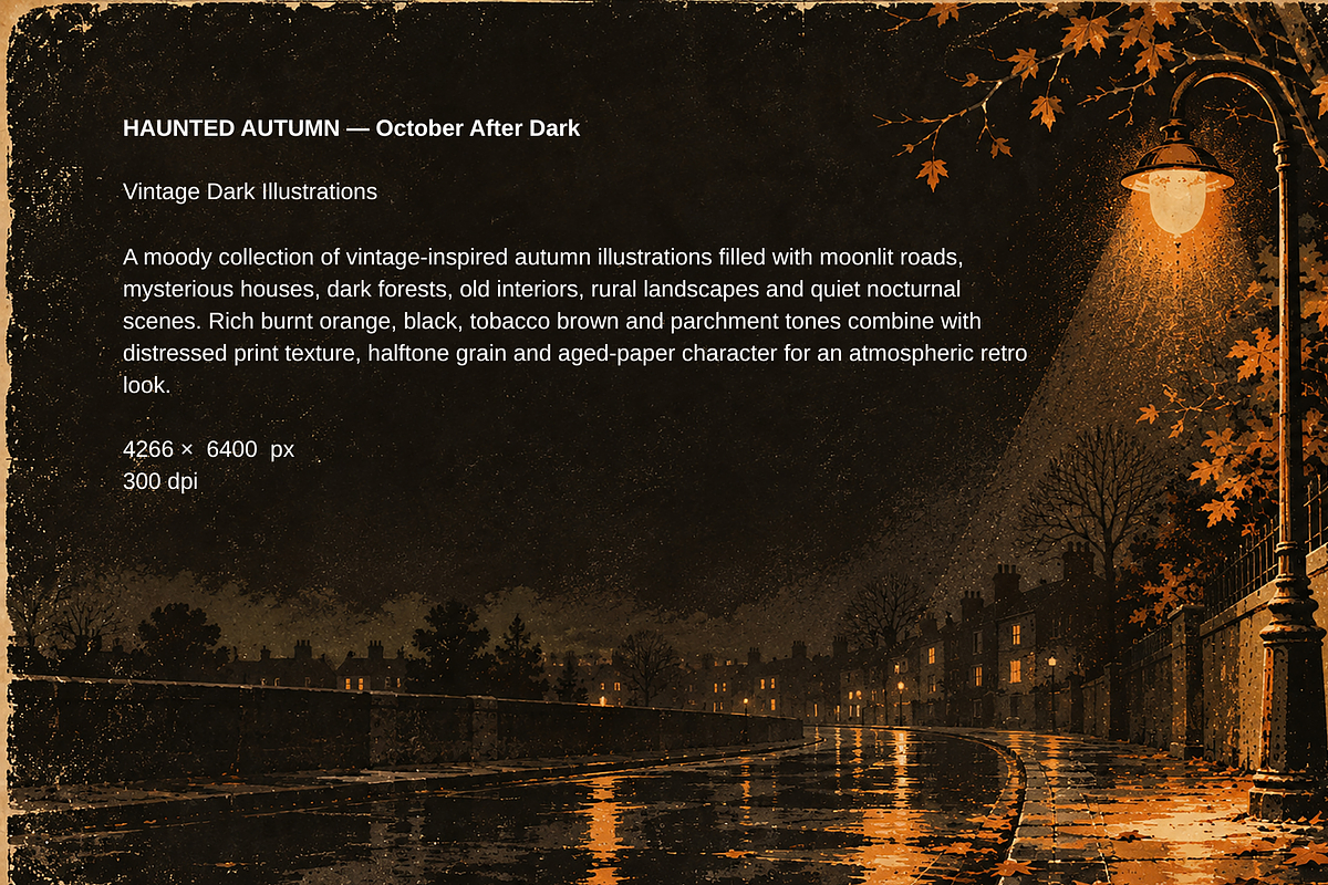 HAUNTED AUTUMN — October After Dark, a Seasonal Illustration by MarisoArt (Photo 2 of 5)