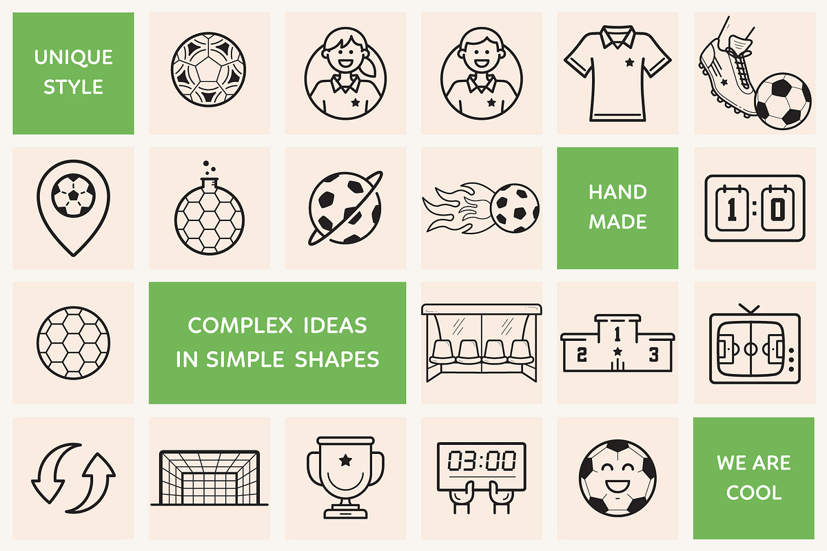 Soccer/Football Outline Icons BUNDLE, an Icon by Sargatal (Photo 5 of 5)