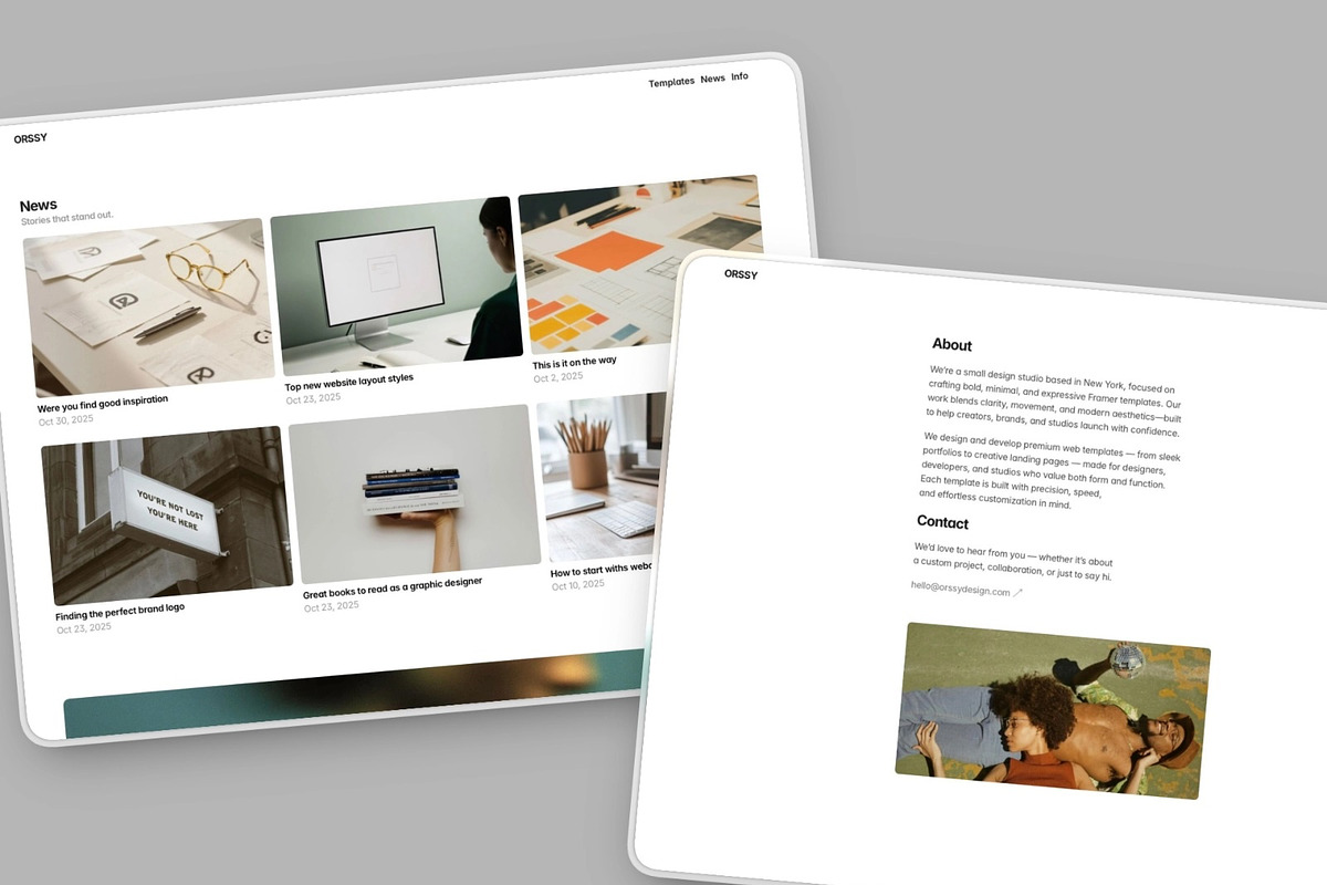 Orssy — Framer Portfolio Template, a Websites & App Template by PixaSquare (Photo 4 of 4)