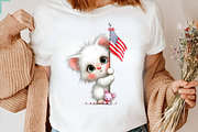 Whimsical 4th of July Cat Clipart, an Illustration by CreationArt (Thumbnail 6 of 7)