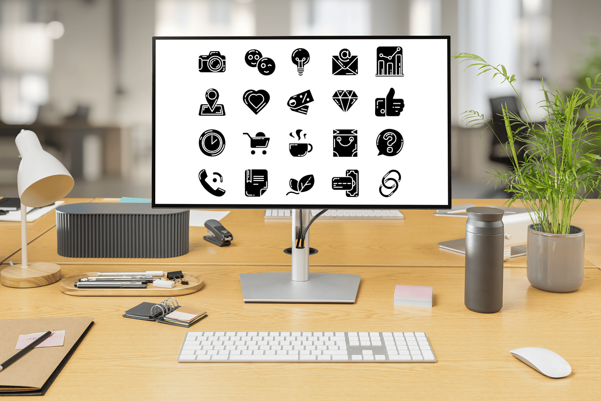 Business Icons - 20 Black Symbols, a Solid Icon by barsrsind (Photo 3 of 3)