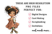 Whimsical Birthday Girl Clipart PNG, an Illustration by OK Design (Thumbnail 4 of 6)