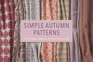 Simple Autumn Vector Patterns