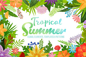 Tropical Summer - clipart collection
