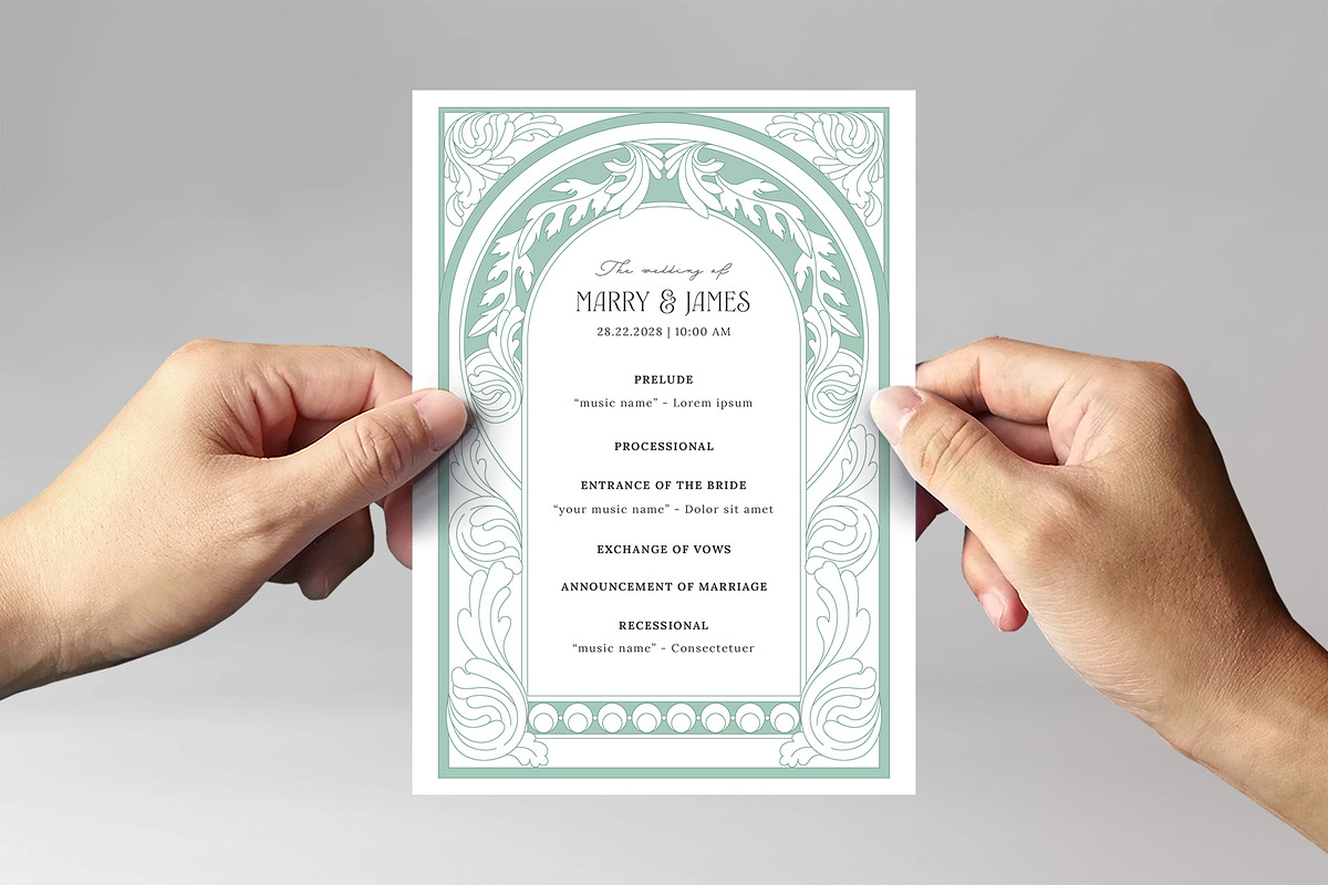Art Nouveau Invitation Template, an Invitation Template by BrandPacks (Photo 5 of 6)