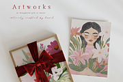 Modern Handmade Christmas Prints, a Background Graphic by Laras Wonderland (Thumbnail 2 of 10)