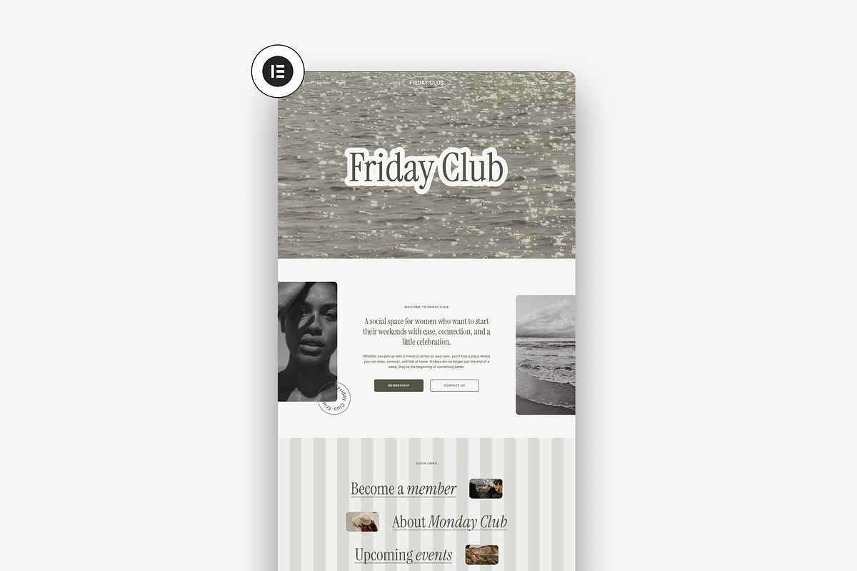 Friday Club Wordpress Template, a WordPress Template by The Cherie Studio (Photo 1 of 7)