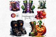 Vibrant Halloween Boots Clipart V2, an Illustration by ThatsDesignArt (Thumbnail 10 of 10)