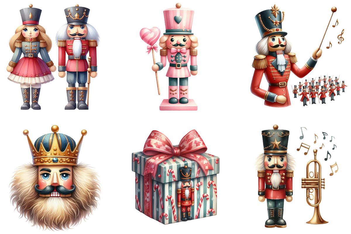 Christmas Nutcracker Clipart, an Illustration by DreamArtGraphic (Photo 4 of 6)