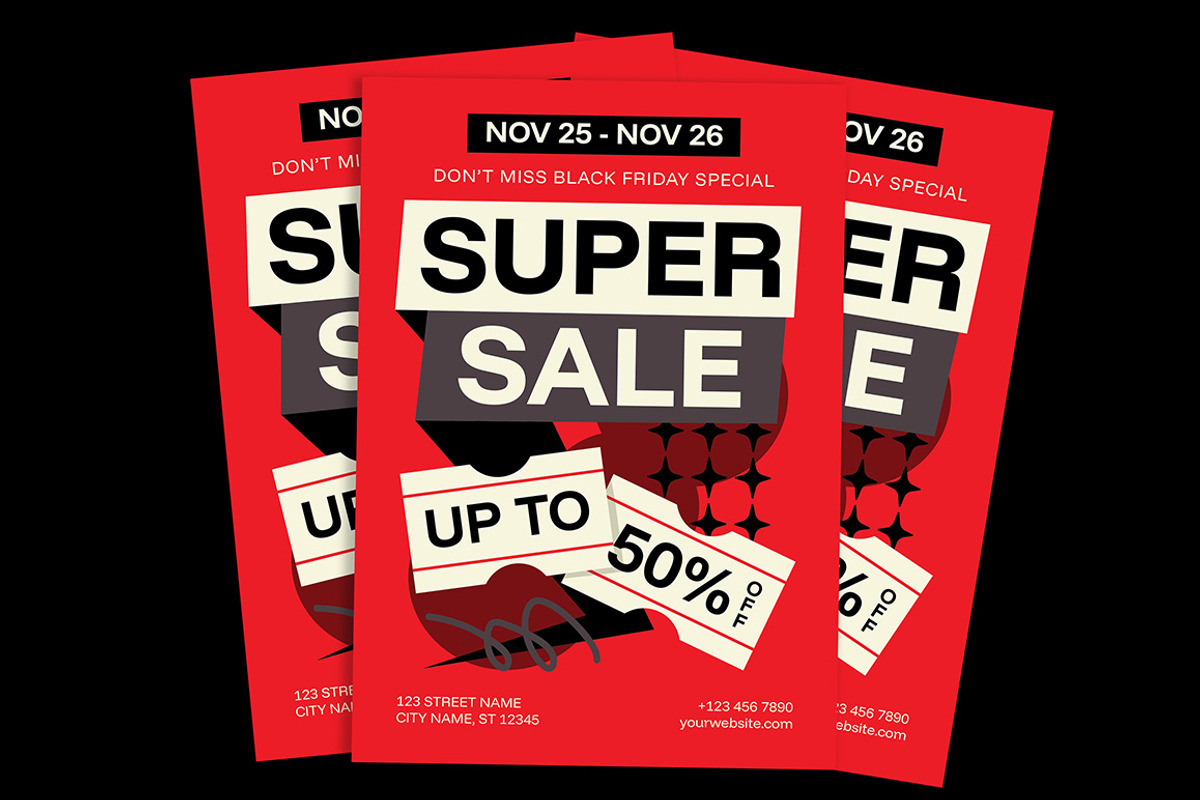 Modern Black Friday Sale Flyer preview 2