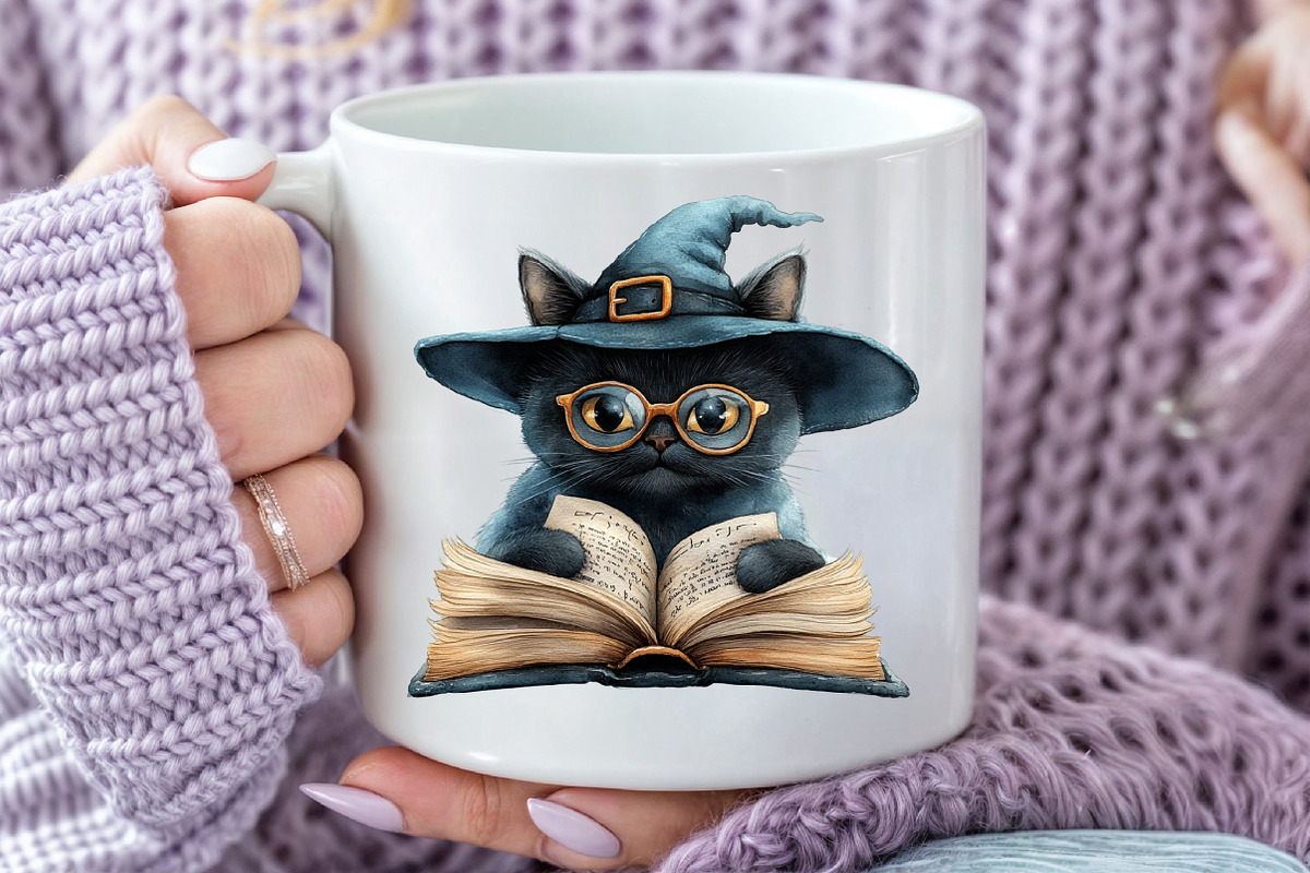 Halloween Reading Clipart, an Illustration by Pixels.Craft (Photo 4 of 7)