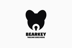 Bearkey Mascot Silhouette Logo, a Branding & Logo Template by Artnivora.Std