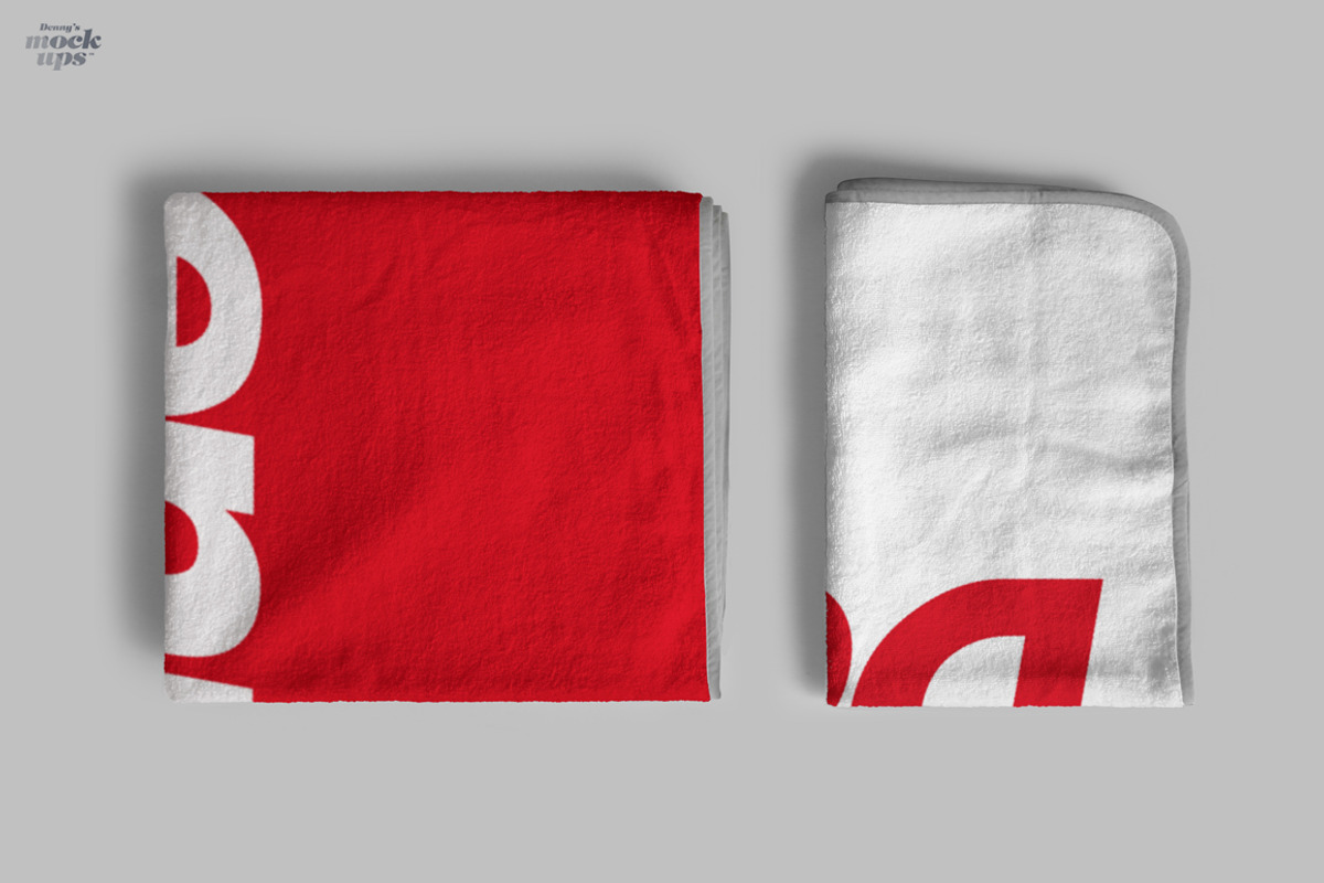 Towel 2 Sizes Mockup, a Household Mockup by Denny's Mock-ups (Photo 4 of 11)
