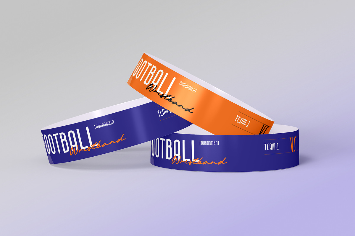 Football Match Wristband Template, a Stationery Template by DesignCrest (Photo 5 of 8)