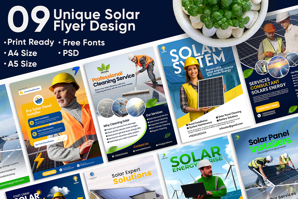 09 Solar Panel Flyer Template, a Flyer Template by aliakram (Photo 1 of 10)