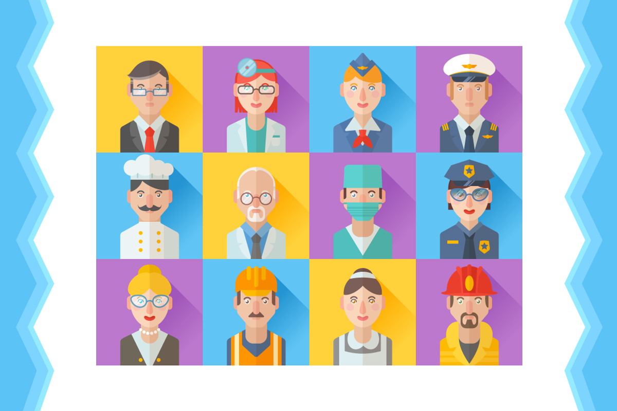 Flat Professions Avatars Icons, an Icon by Yuzach (Photo 2 of 7)
