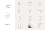 Menstruation cycle icons set, an Outline Icon by mayrum (Thumbnail 1 of 2)