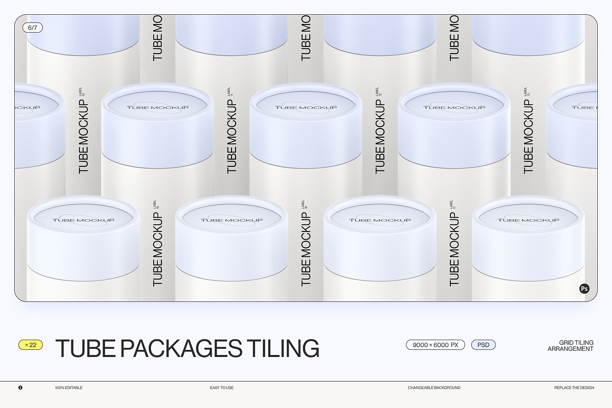 Paper Tube Package Mockup Set 2, a Cups & Container Mockup by Samolevsky (Photo 13 of 17)